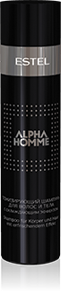 Тонизирующий шампунь для волос с охлаждающим эффектом Estel ALPHA HOMME, 250 мл.