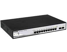 D-link DGS-1210-10P коммутатор WebSmart 8 PoE 10/100/1000Base-T + 2 комбо-портами 1000Base-T/SFP - фото 1 - id-p1131497