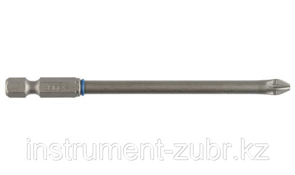 Бита ЗУБР "ЭКСПЕРТ" торсионная кованая, обточенная, хромомолибденовая сталь, тип хвостовика E 1/4", PZ2,