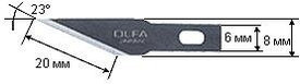 Лезвия OLFA перовые для ножа AK-4, 6(8)х40,5х0,5мм, 5шт                                                                 
