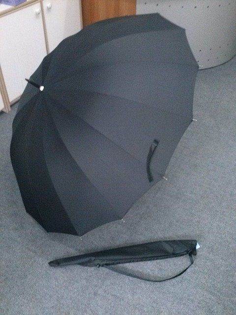 Зонт трость черный - фото 2 - id-p1133295