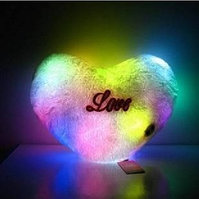 Плюшевая светящаяся подушка "Сердце"