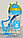 Детская бутылочка с трубочкой 500 мл голубая, фото 3
