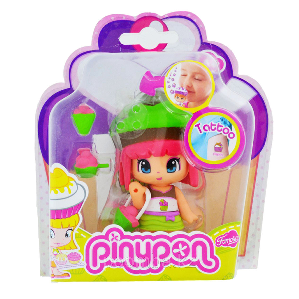 Кукла Пинипон с ароматом пирожного, длинные розовые волосы