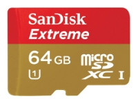 SanDisk Extreme microSDXC UHS-I U3 64GB карта памяти для GoPro и Дрона - фото 1 - id-p22462740