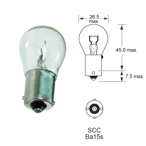 Лампа R5W 12V (5W) BA15s OSRAM 