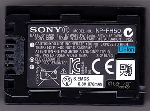 Аккумулятор Sony NP-FH50, фото 2