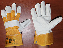 Перчатки рабочие кожа комбинированный,Строительные, рабочие перчатки, рукавицы оптом в Алматы