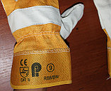Перчатки рабочие кожа комбинированный,Строительные, рабочие перчатки, рукавицы оптом в Алматы, фото 2