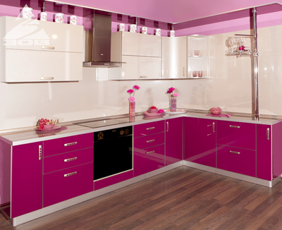 Colored bottom, and plain white top kitchen cabinets contact paper. 