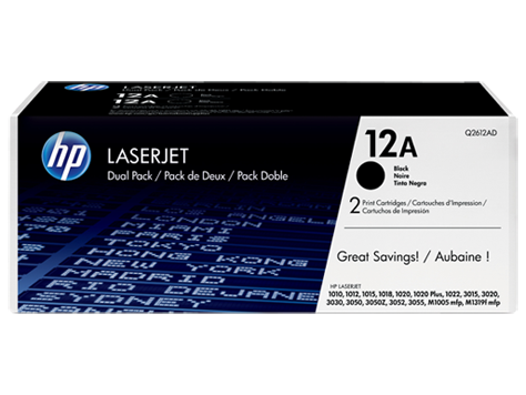 HP Q2612AF 12A Dual Pack Black Print Cartridge