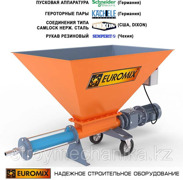 Растворонасос для растворов, пенобетона, полистиролбетона EUROMIX 400.8.300, фото 1