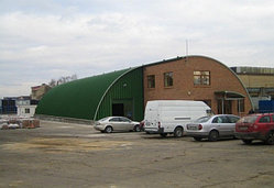 Строительство бескаркасных зданий из оцинкованной стали.