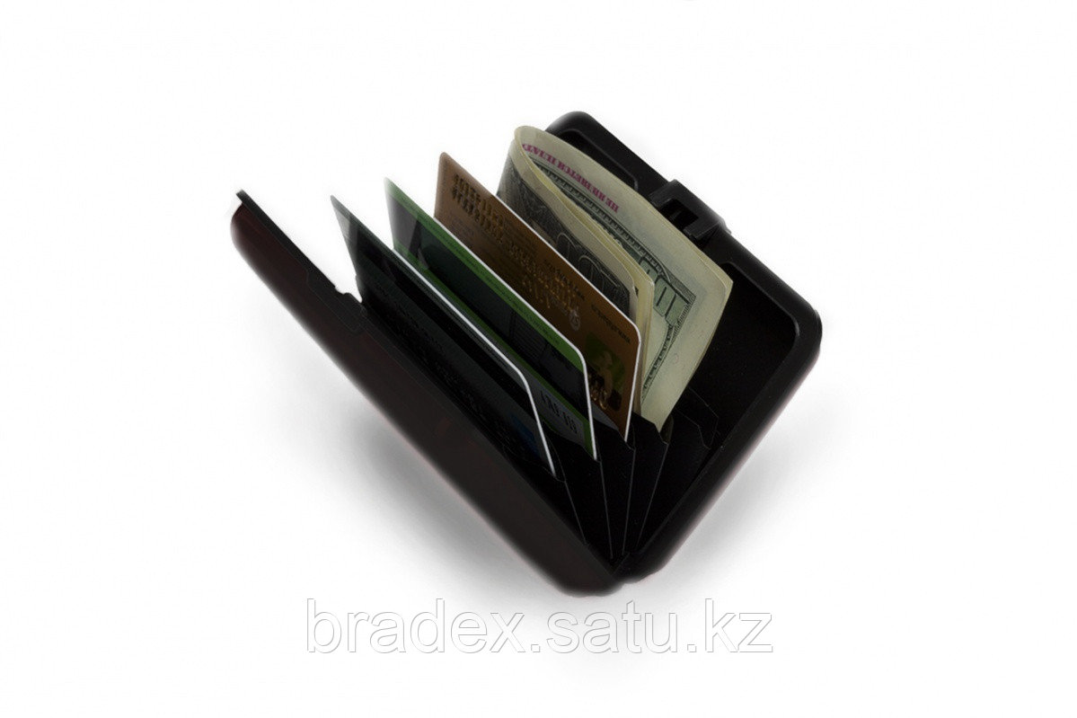 Кошелек алюминиевый, черный «МУЛЬТИКАРД» Bradex Aluma wallet - фото 2 - id-p18724097