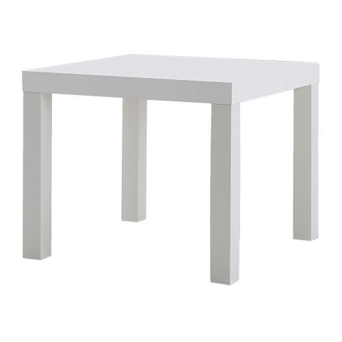 Придиванный столик ЛАКК белый 55x55 см ИКЕА, IKEA