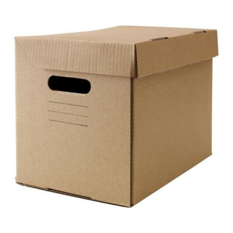 Коробка с крышкой ПАППИС 25x34x26 см ИКЕА, IKEA, фото 2