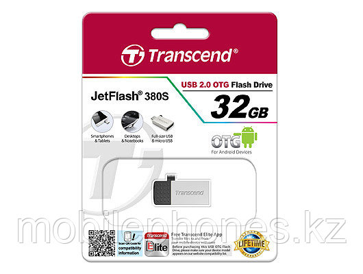 Мобильные USB-накопители с поддержкой OTG Transcent JetFlash 380 32GB, фото 1