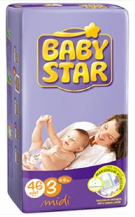 Подгузники детские "Baby Star" размер 3