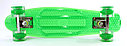 Пластборд (Пенни борд) 22,5" TRANSPARENT (зеленая прозрачная дека / прозрачные колеса со светодиодами), фото 5
