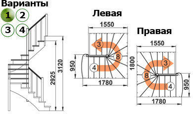 Купить неокрашенную лестницу из сосны Доставка по РК бесплатно!!!, фото 2
