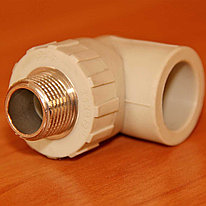 Ppr (PPR) 20*1/2 сыртқы бұрандасы бар 90° полипропиленді бұрма