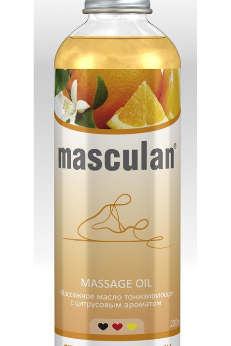 Masculan/Массажное масло Masculan  тонизирующее с цитрусовым ароматом