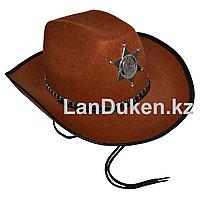 Карнавальная Шляпа Шерифа (коричневая)