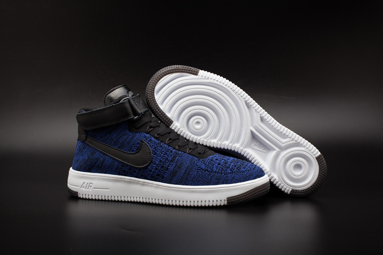 Кроссовки Nikе Air Force 1 Mid Flyknit 2016 Blue (36-44)