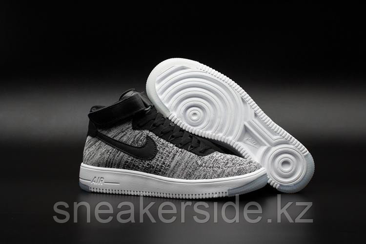 Кроссовки Nikе Air Force 1 Mid Flyknit 2016 gray (40-44) - фото 1 - id-p24223478