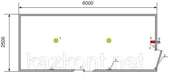 Здание мобильное контейнерного типа 6,0*2,5*2,6 м