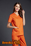 Оранжевый женский медицинский костюм, фото 4