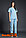 Светло-голубой женский медицинский костюм, фото 3