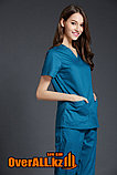 Синий женский медицинский костюм, фото 5