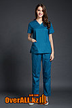 Синий женский медицинский костюм, фото 2