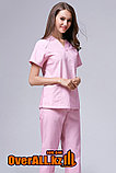 Розовый женский медицинский костюм, фото 3