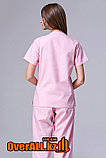 Розовый женский медицинский костюм, фото 6