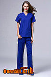Синий женский медицинский костюм, фото 2