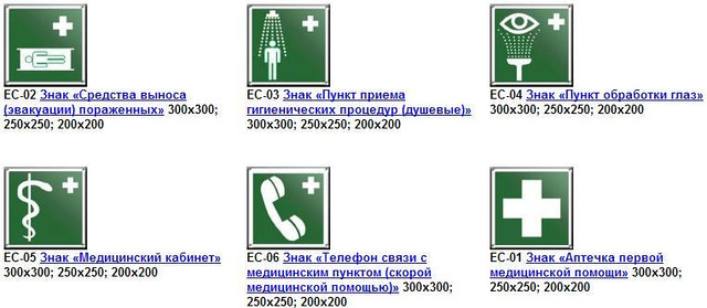 Знаки медицинского и санитарного назначения в Алматы