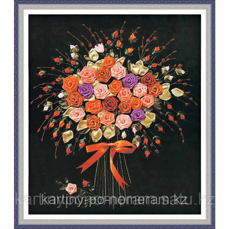 Вышивка лентами GH8837, 50x60 cm