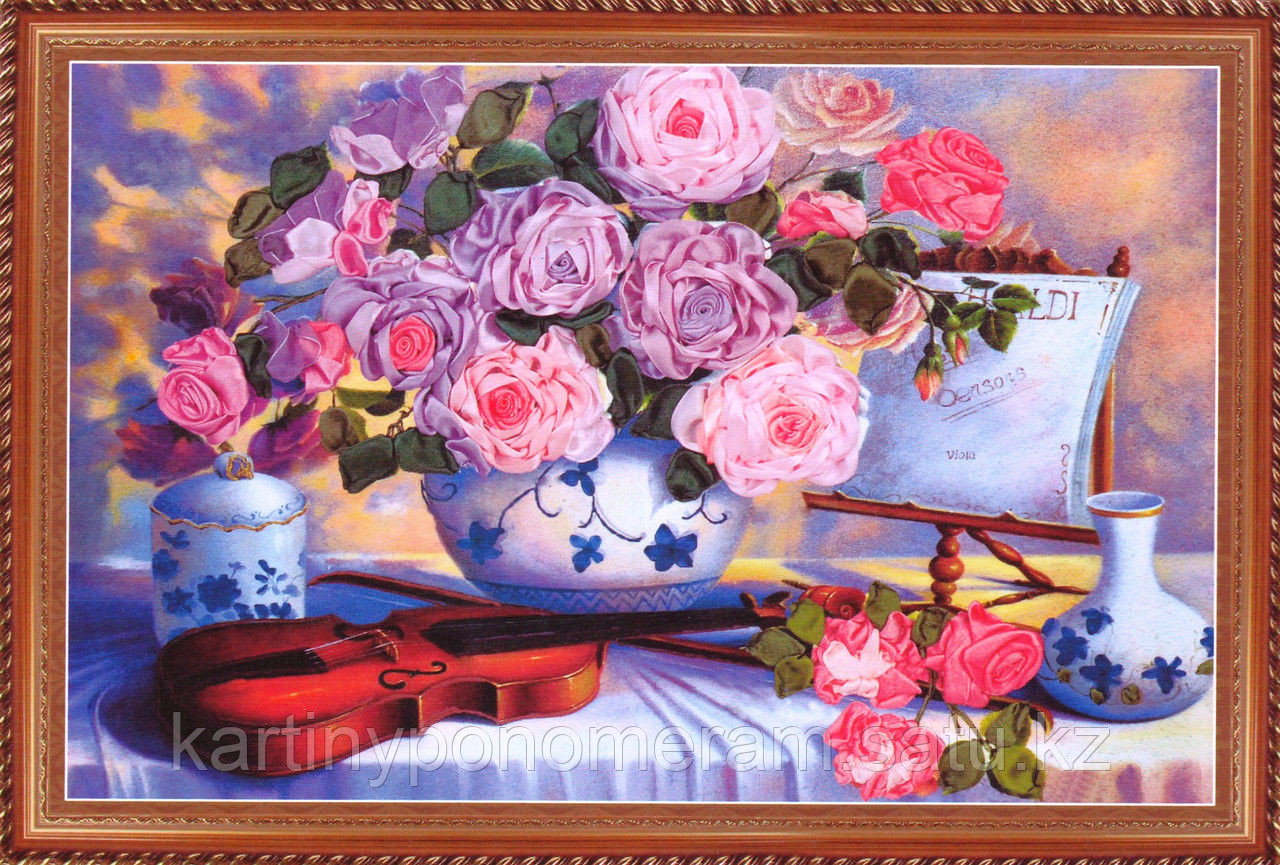 Вышивка лентами GH88852, 63x45 cm