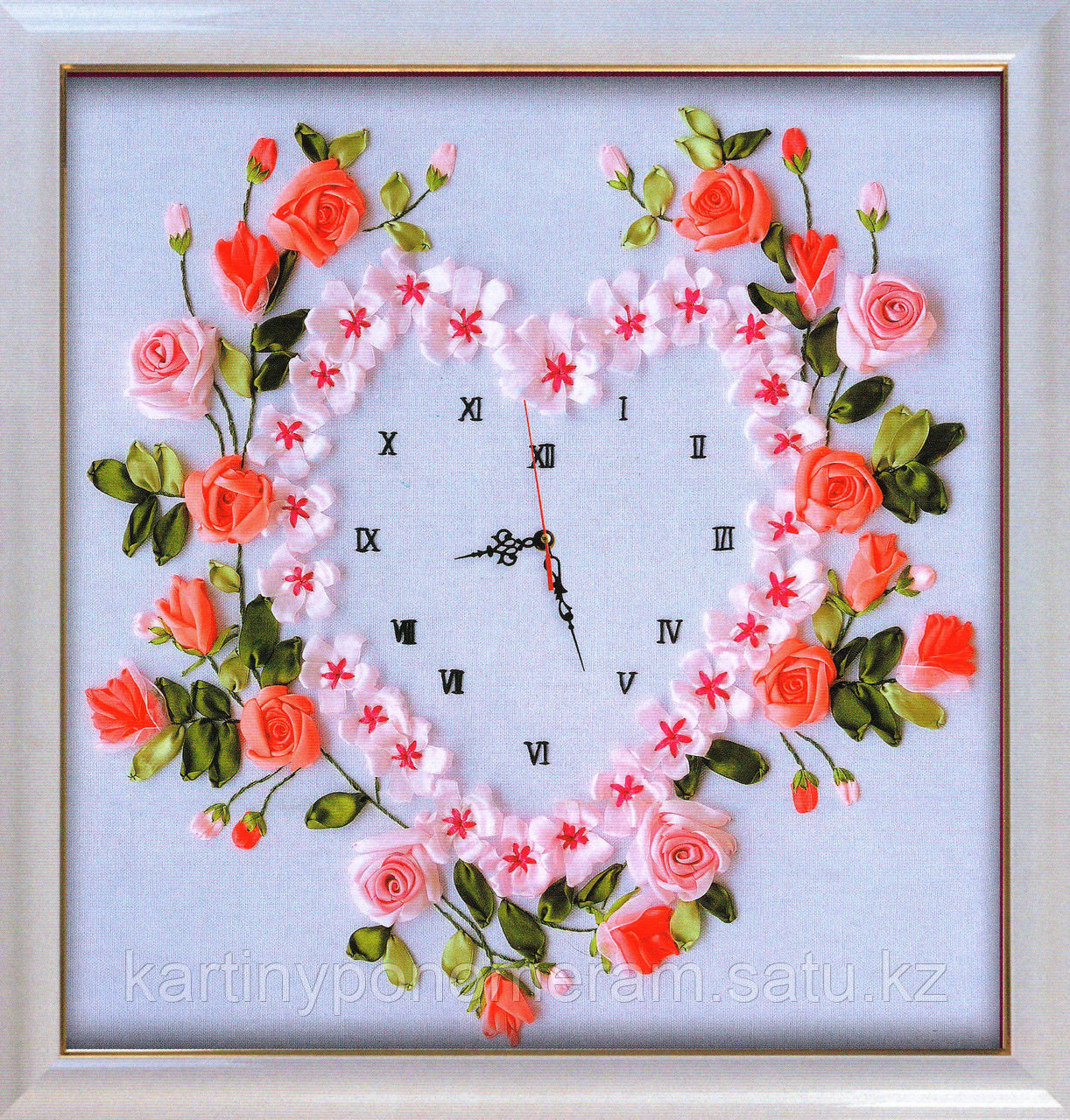 Вышивка лентами - циферблат GZ9930, 50x55 cm