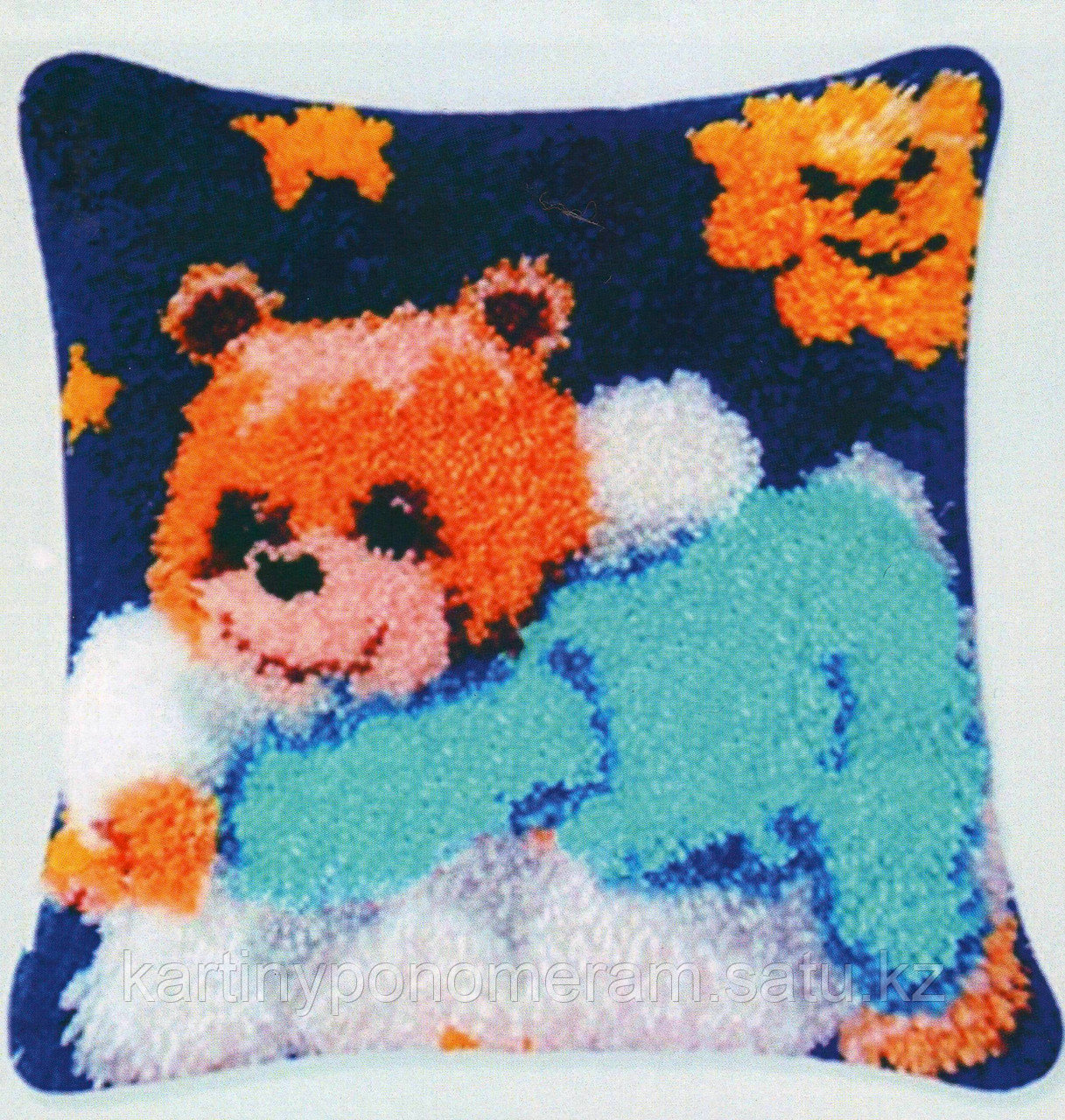 Вышивка в ковровой технике на наволочке BZ002, 40x40 cm