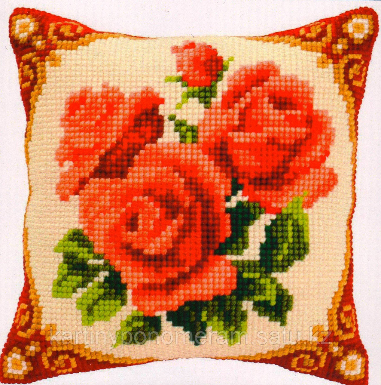 Вышивка крестом на наволочке F0055(CX0106), 40x40 cm