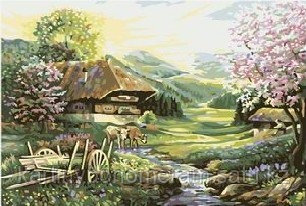 Картины по номерам - Алматы, "Утро в деревне"