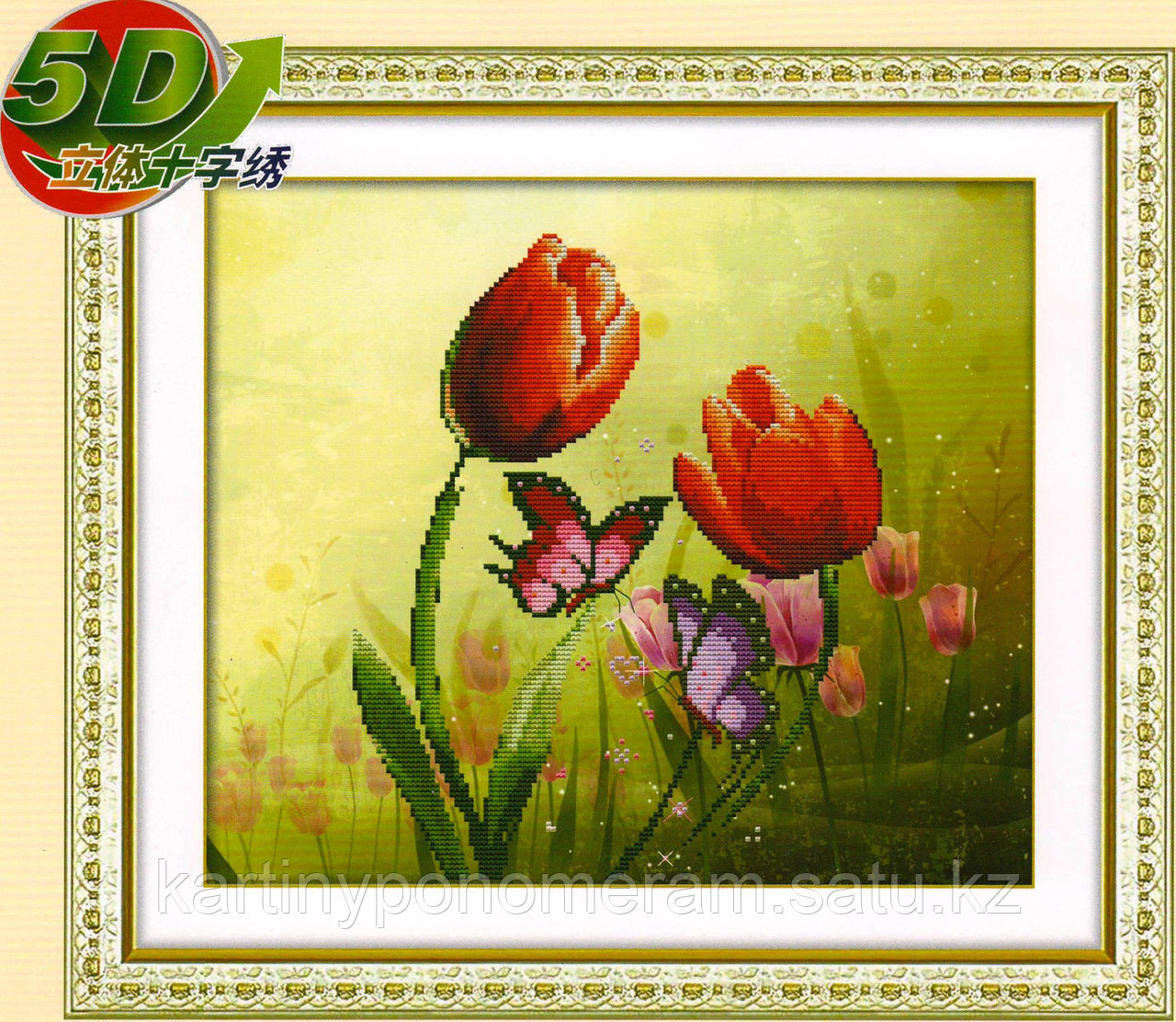 Вышивка крестом 5D, 0203, 42x37 см