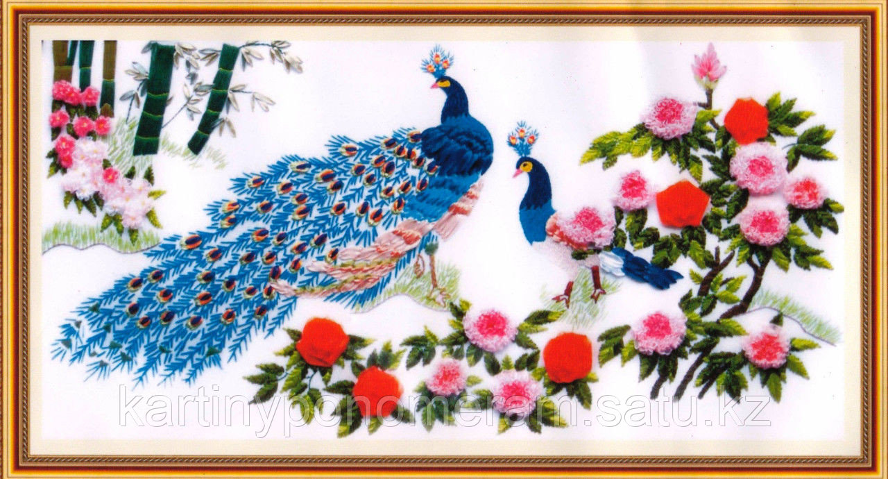 Вышивка лентами СH6632, 110x65 cm
