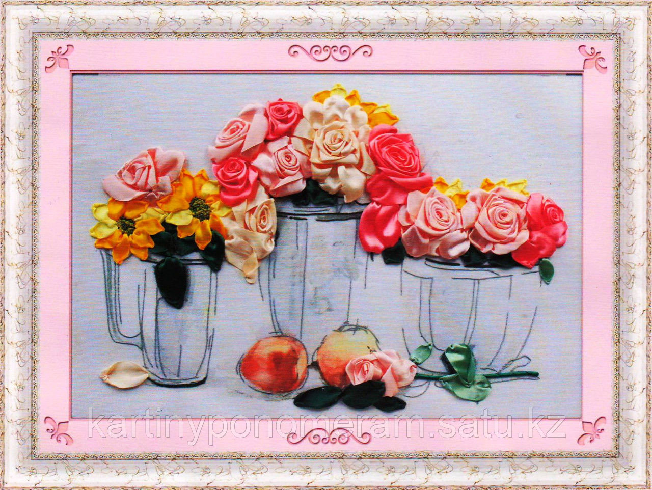 Вышивка лентами GH88878, 55x40 cm