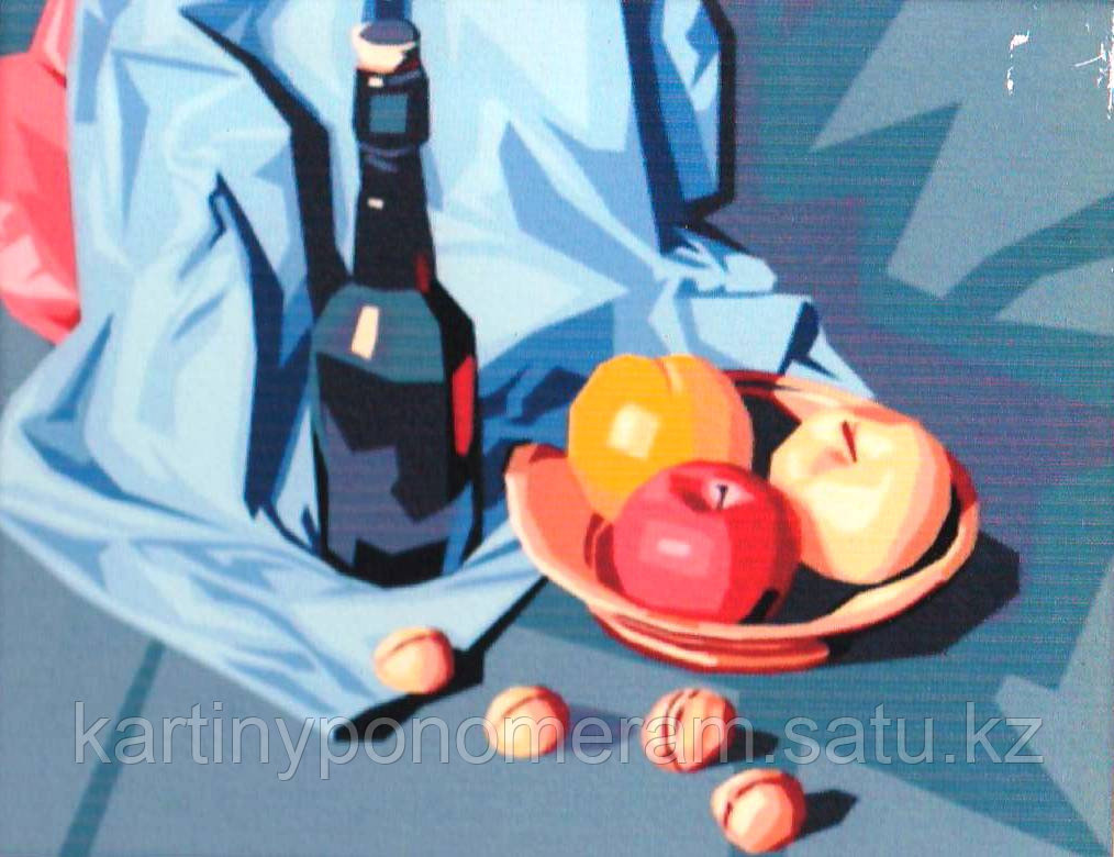 Картины по номерам "Натюрморт с яблоками и орехами"