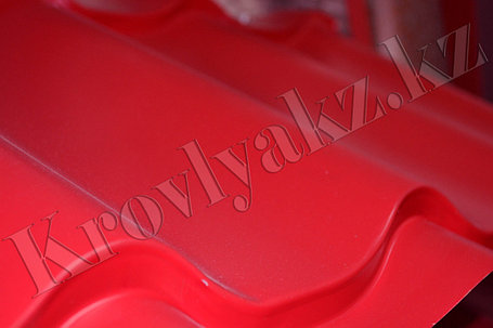 Металлочерепица супермонтеррей глянец Ral 3003 (красный), фото 2
