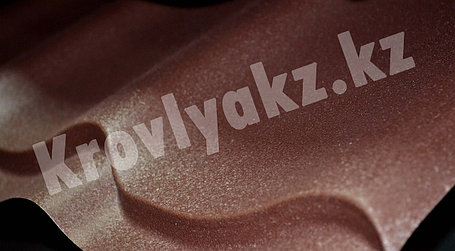 Металлочерепица супермонтеррей матовое покрытие 8017 (шоколад), фото 2